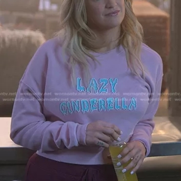 Wildfox Sweaters - NWT Wildfox Lazy Cinderella Lilac Cropped Distressed‎ Sweater Medium